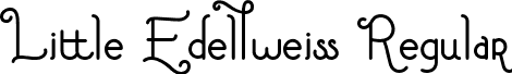 Little Edellweiss Regular font - Little Edelweiss.otf