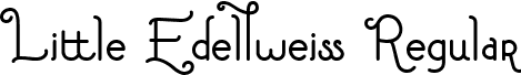 Little Edellweiss Regular font - Little Edelweiss.ttf