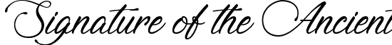 Signature of the Ancient font - Signature of the Ancient.ttf
