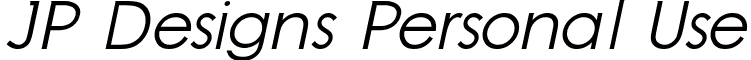 JP Designs Personal Use font - JP_Designs_Italic_Personal_Use.ttf