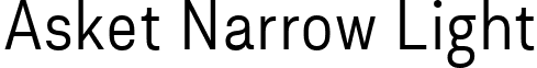 Asket Narrow Light font - Asket_Narrow_Light.ttf