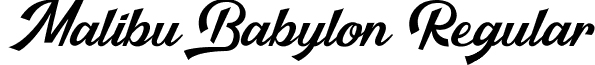 Malibu Babylon Regular font - Malibu_Babylon.ttf