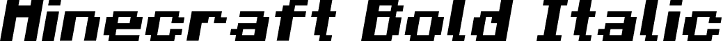 Minecraft Bold Italic font - 4 Minecraft-BoldItalic.otf