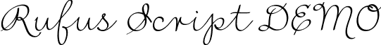 Rufus Script DEMO font - RufusScript-DEMO.ttf