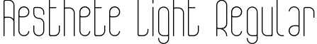 Aesthete Light Regular font - Aesthete-Light.otf