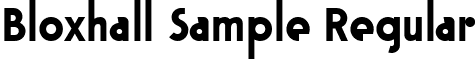 Bloxhall Sample Regular font - BloxhallSample.ttf