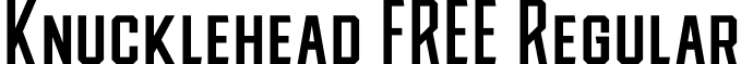 Knucklehead FREE Regular font - Knucklehead_FREE.otf