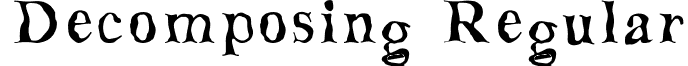 Decomposing Regular font - design.horror.RT_DCOMP.ttf