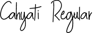 Cahyati Regular font - Cahyati.ttf
