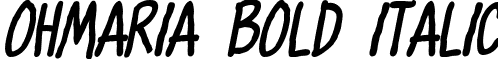 OhMaria Bold Italic font - OhMaria_Bold_Italic.ttf