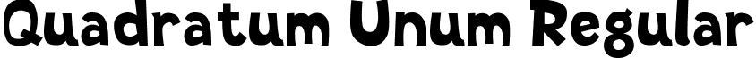 Quadratum Unum Regular font - SQ1TVNEW.ttf