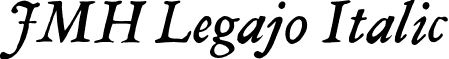 JMH Legajo Italic font - JMH Legajo Italic.otf