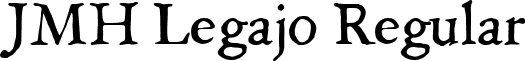 JMH Legajo Regular font - JMH_Legajo.ttf