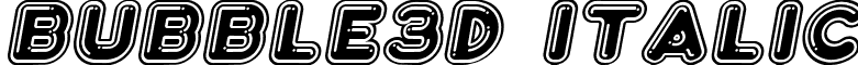 Bubble3D Italic font - Bubble3D-Italic.ttf