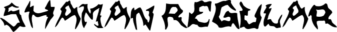 Shaman Regular font - design.horror.Shaman.ttf