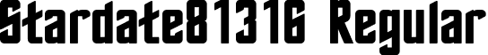 Stardate81316 Regular font - stardate_81316.ttf