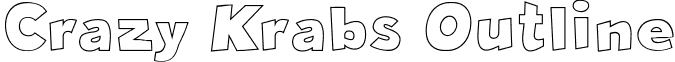 Crazy Krabs Outline font - Crazy_Krabs_Outline.otf