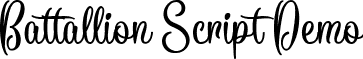 Battallion Script Demo font - Battallion_Script_Demo.ttf