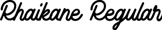 Rhaikane Regular font - Rhaikane_Demo.ttf