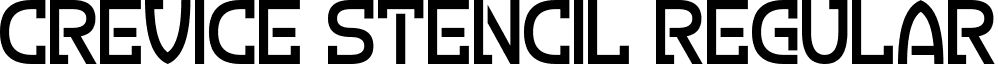 Crevice Stencil Regular font - Crevice_Stencil.otf
