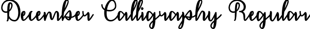 December Calligraphy Regular font - December_Calligraphy_-_TTF.ttf