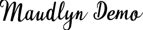 Maudlyn Demo font - Maudlyn_Demo.ttf