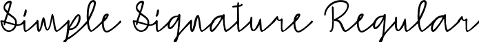 Simple Signature Regular font - Simple Signature - OTF.otf