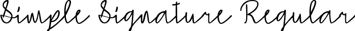 Simple Signature Regular font - Simple_Signature_-_TTF.ttf