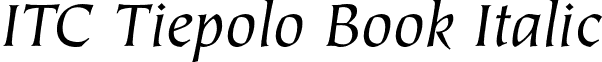 ITC Tiepolo Book Italic font - Tiepolo-BookItalic.otf
