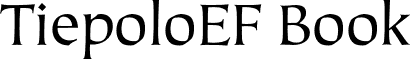 TiepoloEF Book font - TiepoloEF-Book.otf