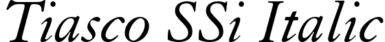 Tiasco SSi Italic font - Tiasco_SSi_Italic.ttf