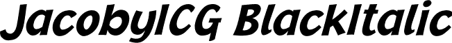 JacobyICG BlackItalic font - JacobyICG-BlackItalic.otf