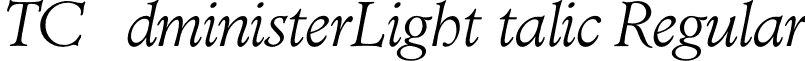 TCAdministerLightItalic Regular font - TCAdministerLightItalic.otf