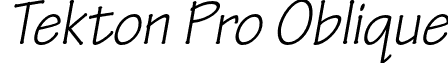 Tekton Pro Oblique font - TektonPro-Obl.otf