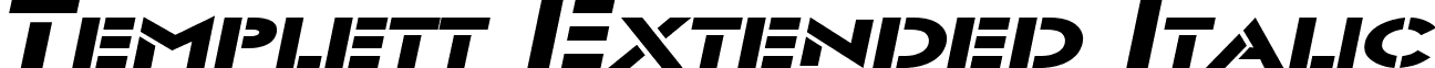 Templett Extended Italic font - Templett_Extended_Italic.ttf