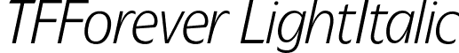 TFForever LightItalic font - TFForever-LightItalic.otf