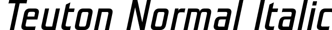 Teuton Normal Italic font - TeutonNormal-Italic.otf