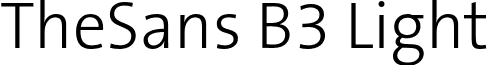 TheSans B3 Light font - TheSans-B3Light.otf