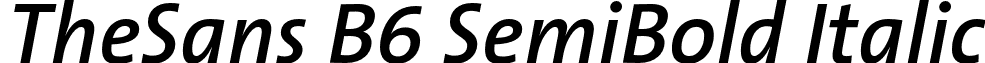 TheSans B6 SemiBold Italic font - TheSans-B6SemiBoldItalic.otf