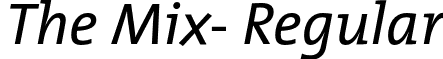The Mix- Regular font - TheMix-Italic.otf