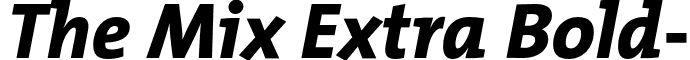The Mix Extra Bold- font - TheMixExtraBold-Italic.otf