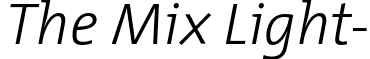 The Mix Light- font - TheMixLight-Italic.otf