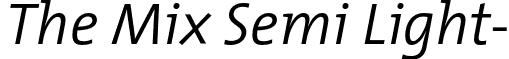 The Mix Semi Light- font - TheMixSemiLight-Italic.otf