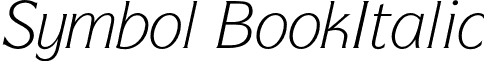 Symbol BookItalic font - SymbolBookItalic.otf