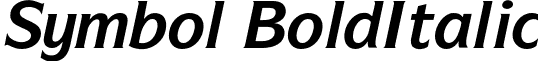 Symbol BoldItalic font - SymbolBoldItalic.otf