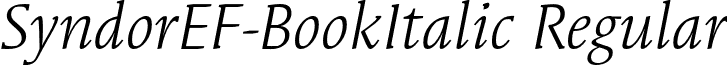 SyndorEF-BookItalic Regular font - SyndorEF-BookItalic.otf