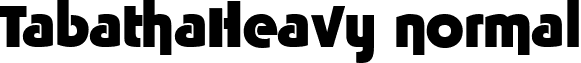 TabathaHeavy normal font - TabathaHeavy_Regular.ttf