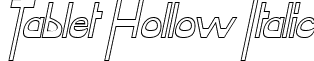 Tablet Hollow Italic font - Tablet-Hollow_Italic.ttf