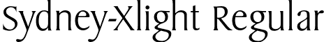 Sydney-Xlight Regular font - Sydney-Xlight.otf