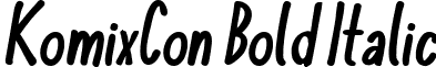 KomixCon Bold Italic font - KomixCon-Bold Italic.ttf